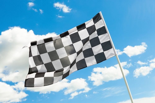 Arriving At Destination - Chequered Flag